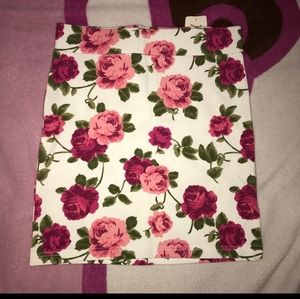 Floral Bodycon Mini Skirt